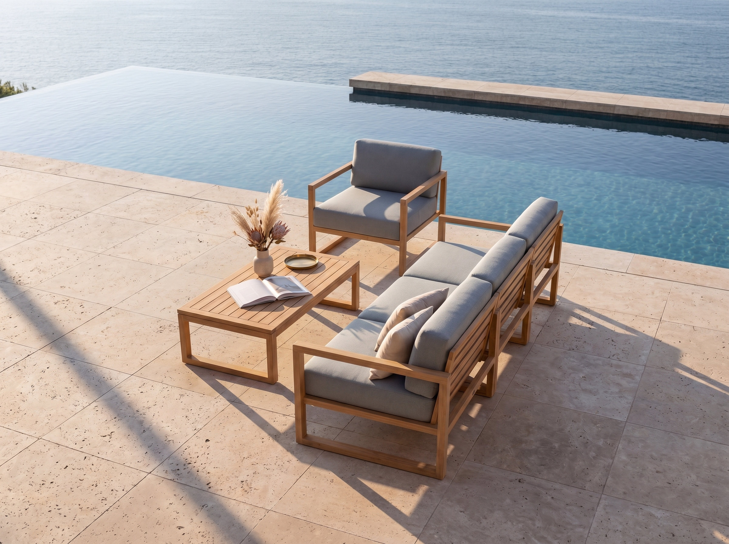 Madbury Road outdoor furniture around a swimming pool